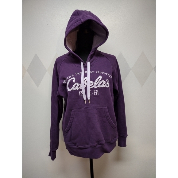 Cabela's purple hooded sweatshirt with kangaroo pocket - Picture 1 of 11